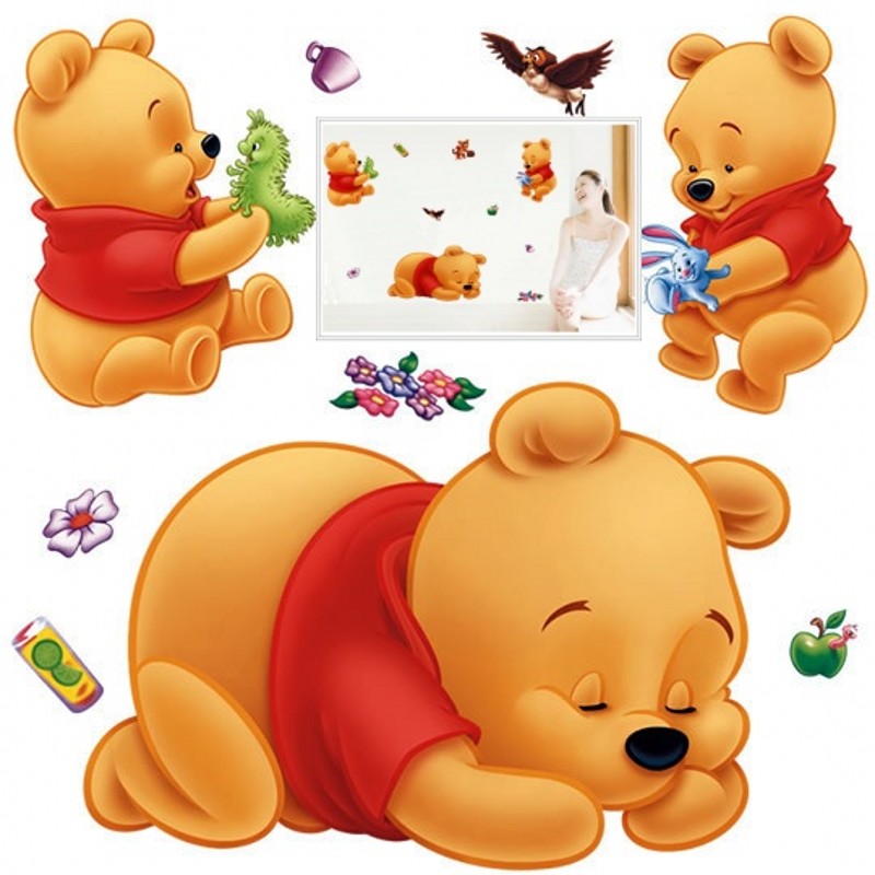 Baby Nursery Winnie The Pooh - 3d Winnie The Pooh Wall Stickers