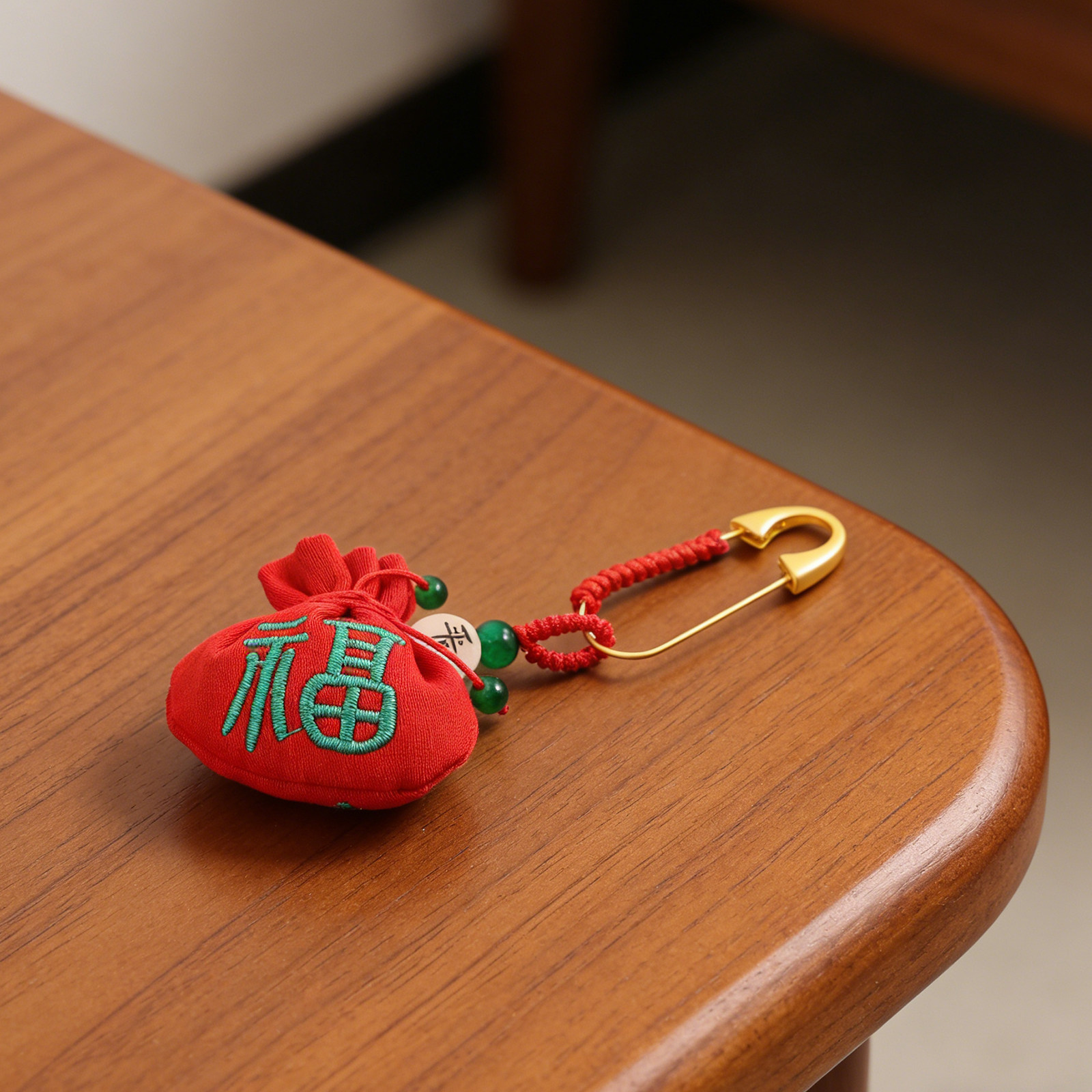 Baby Nursery Keepsake - Baby Keepsake Pouch Chinese Red Drawstring