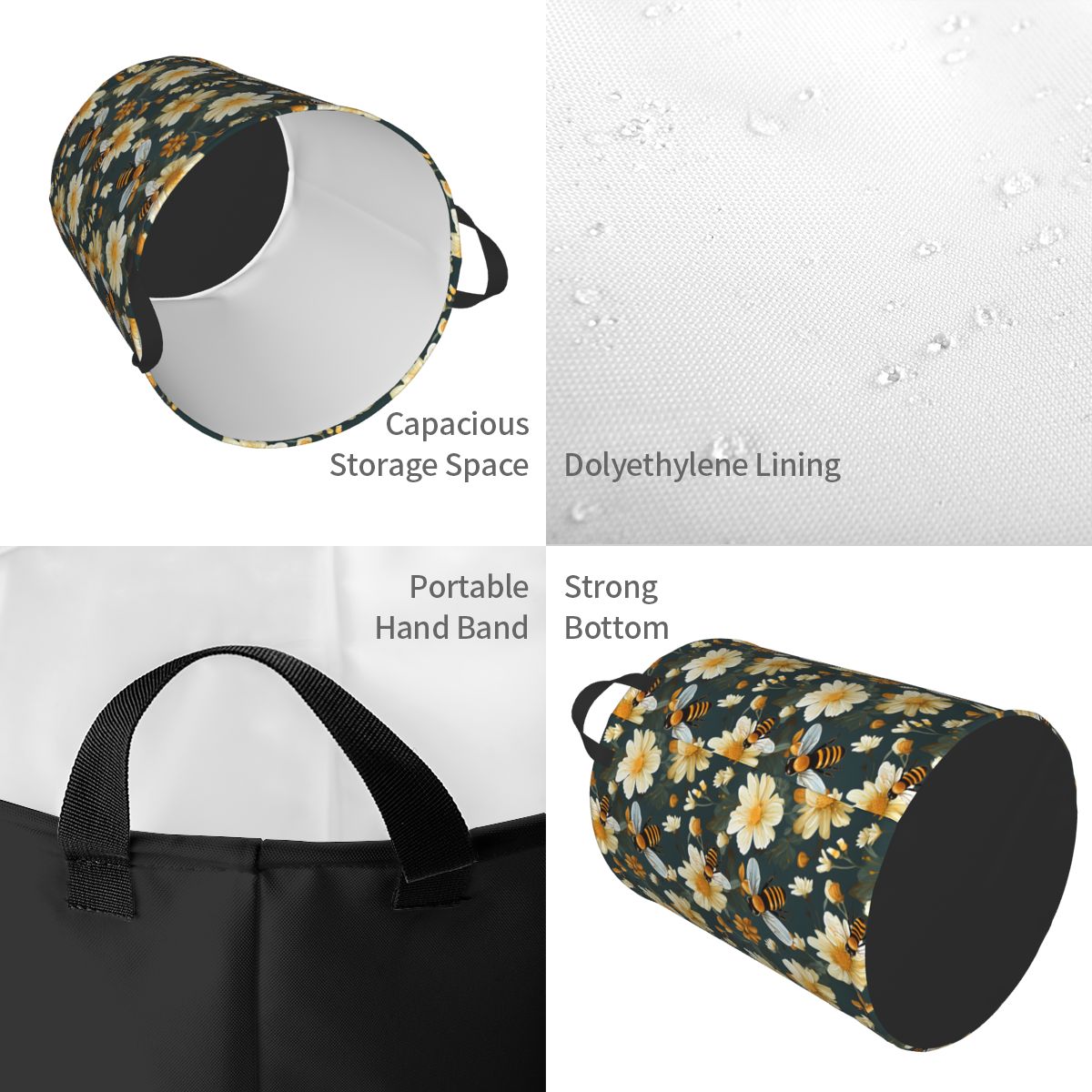 Honeycomb And Bee Pattern Laun - огляд і ціна Baby Nursery Laundry Basket