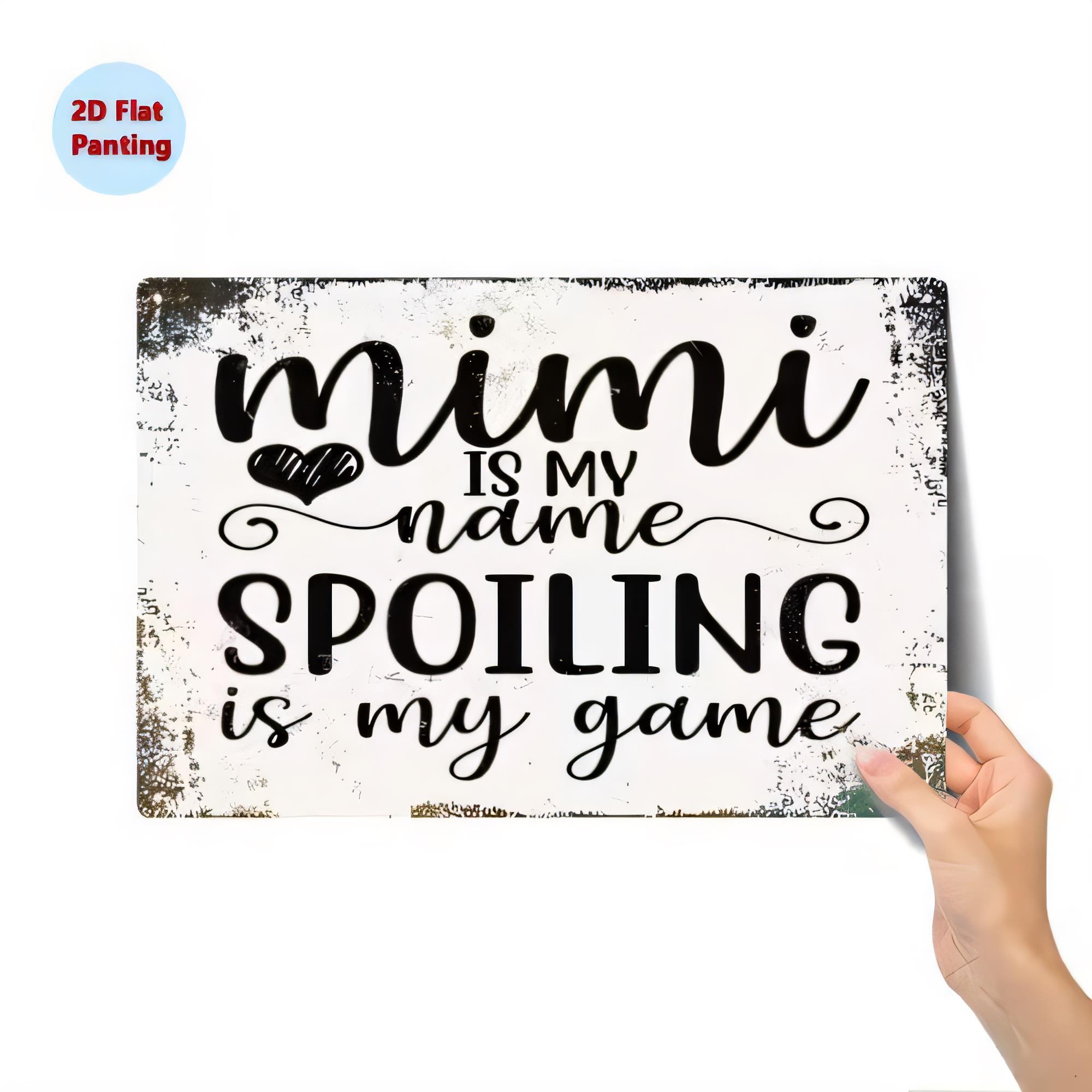 Tin Sign MIMI IS NAME Spoiling - огляд і ціна Baby Nursery Vintage Decor