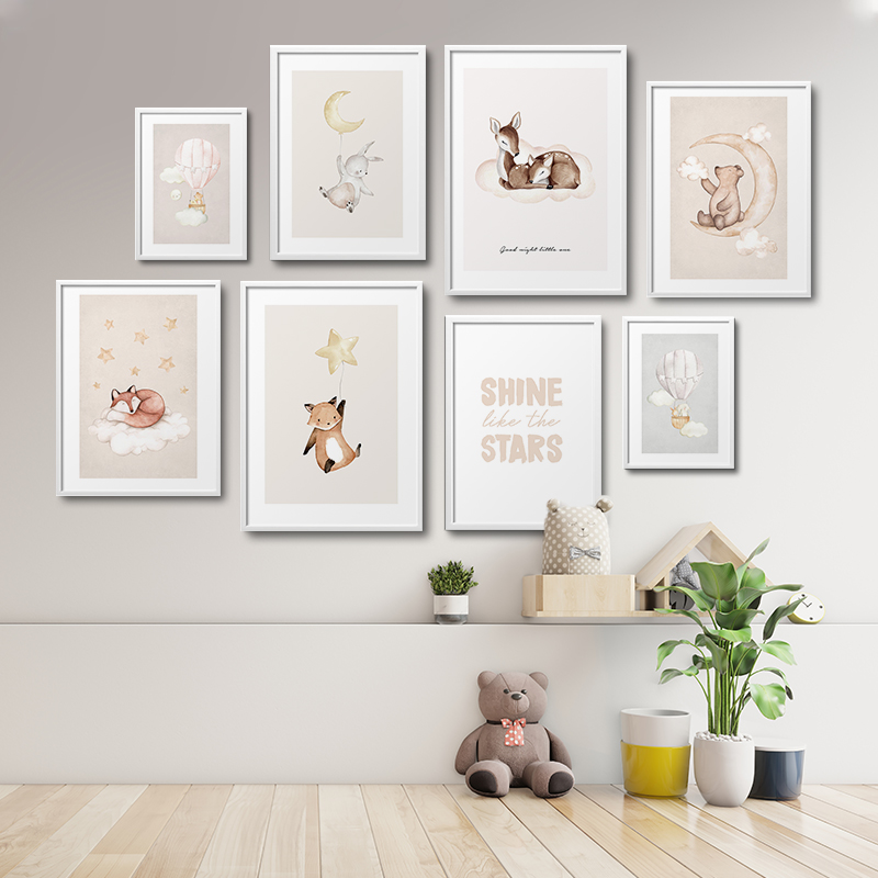 Bear Fox Bunny Hot Air Balloon - огляд і ціна Baby Nursery Hot Air Balloon
