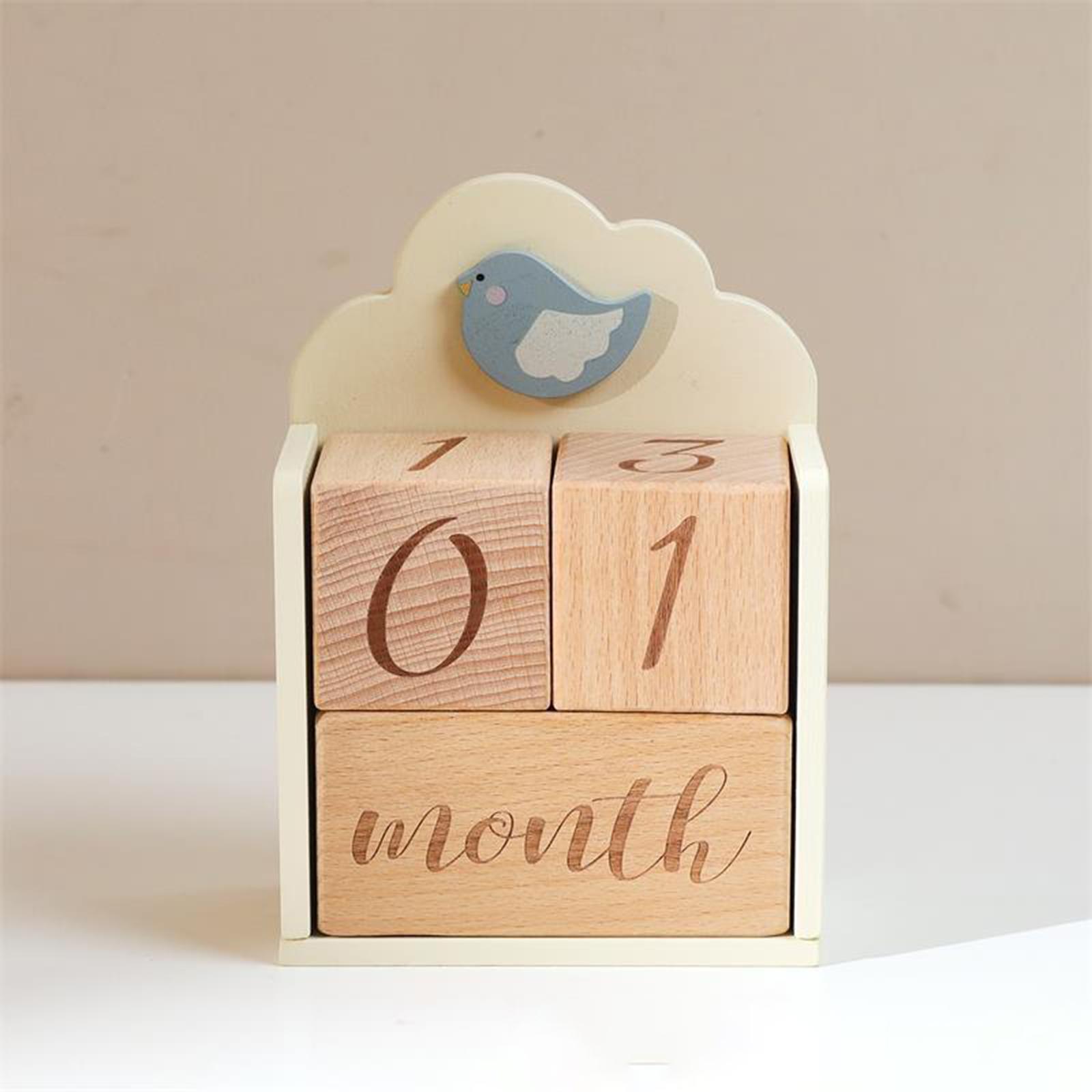 Wooden Baby Milestone Age Bloc - огляд і ціна Baby Nursery Age