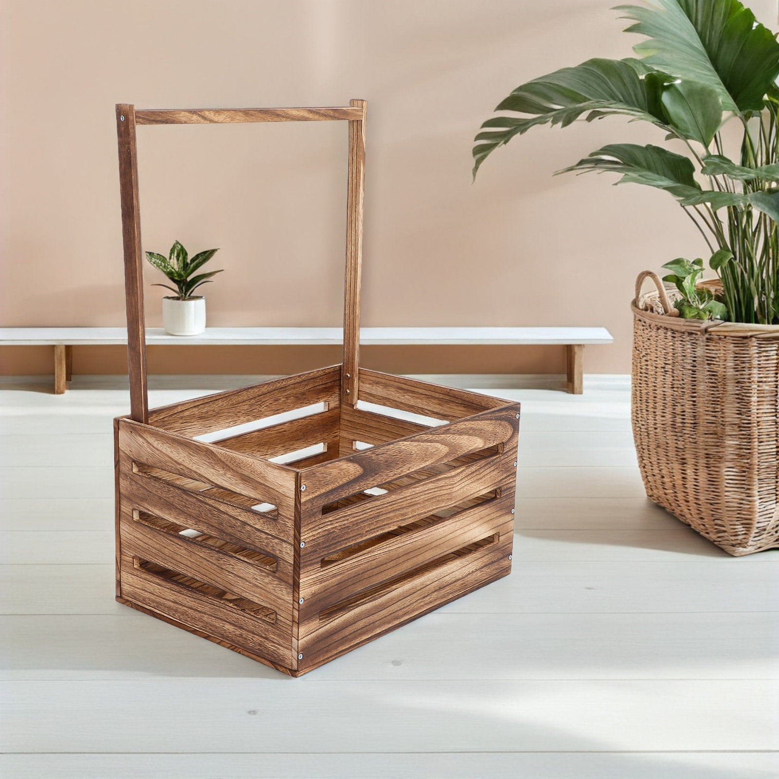 Natural Wood Baby Basket with  - огляд і ціна Baby Nursery Laundry Basket
