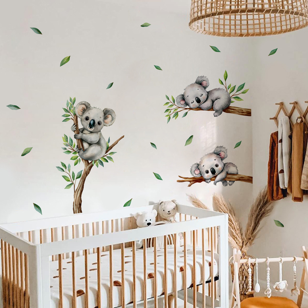 Cartoon Koala Climbing Tree Br - огляд і ціна Baby Nursery Wall Mural