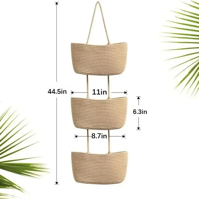 3-Tier Woven Cotton Hanging St - огляд і ціна Baby Nursery Laundry Basket