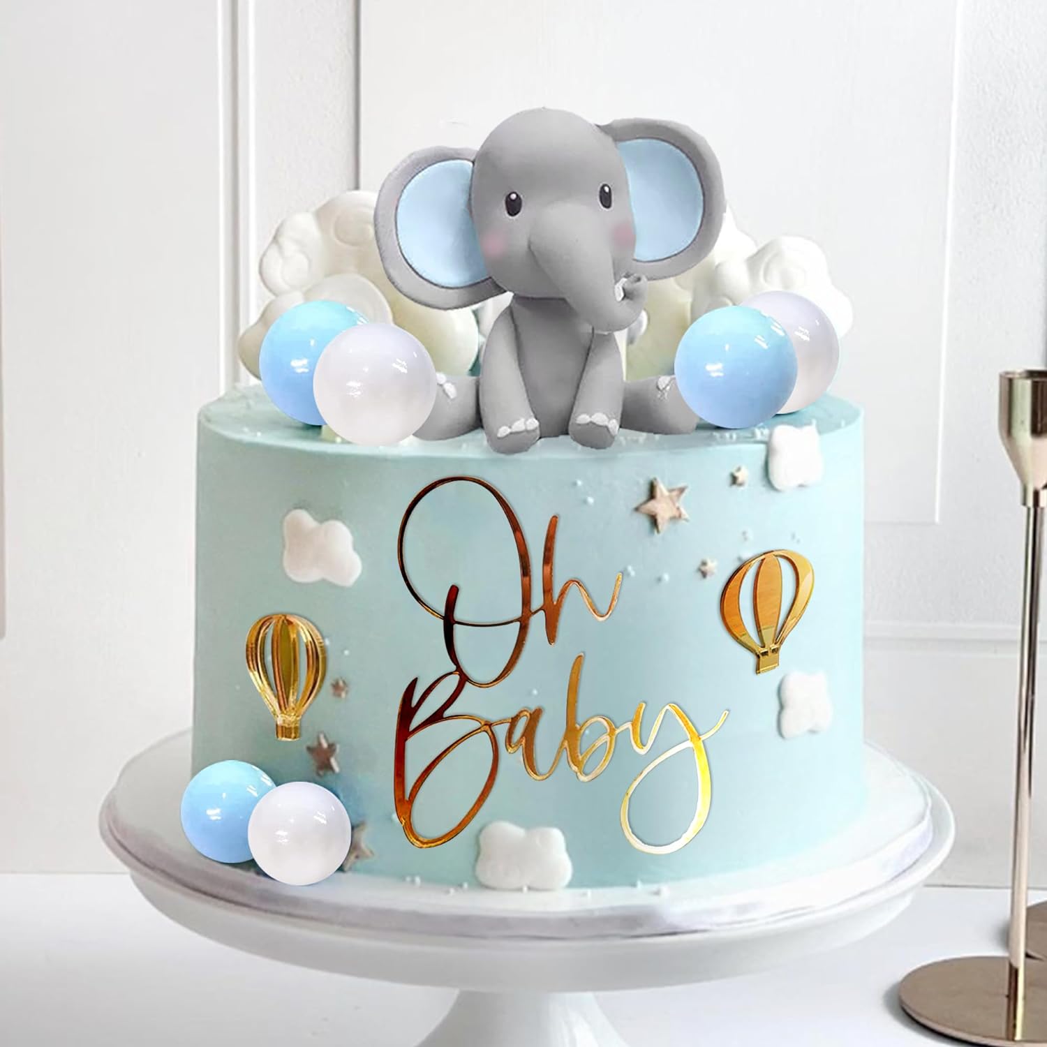 Elephant Cake Decoration Baby  - огляд і ціна Baby Nursery Hot Air Balloon