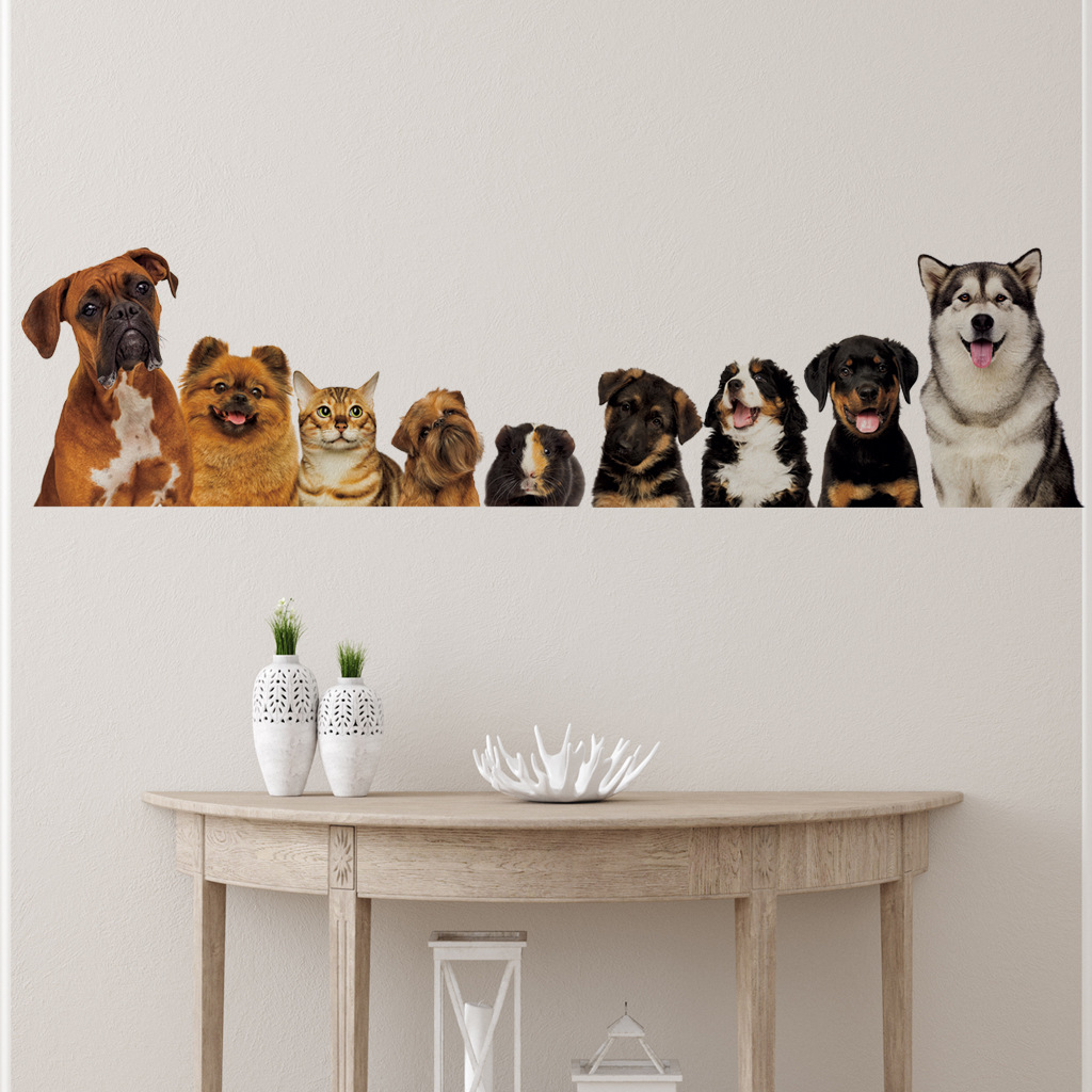 C30# 9 Cute Cats And Dogs Wall - огляд і ціна Baby Nursery Wall Mural