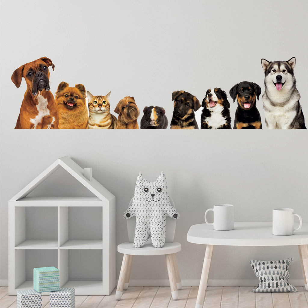 C30# 9 Cute Cats And Dogs Wall - огляд і ціна Baby Nursery Wall Mural