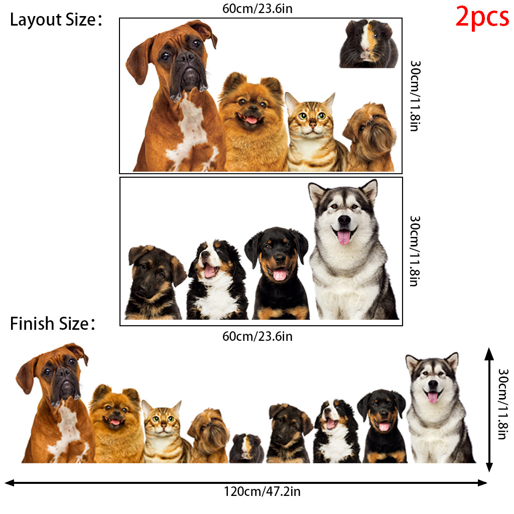 C30# 9 Cute Cats And Dogs Wall - огляд і ціна Baby Nursery Wall Mural