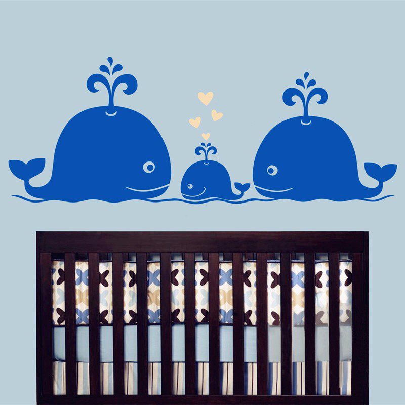 New Cute Whale Hearts Family W - огляд і ціна Baby Nursery Vintage Decor