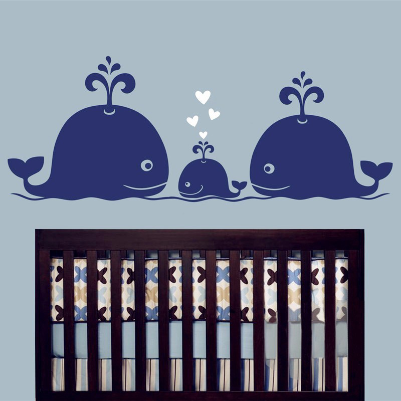 New Cute Whale Hearts Family W - огляд і ціна Baby Nursery Vintage Decor