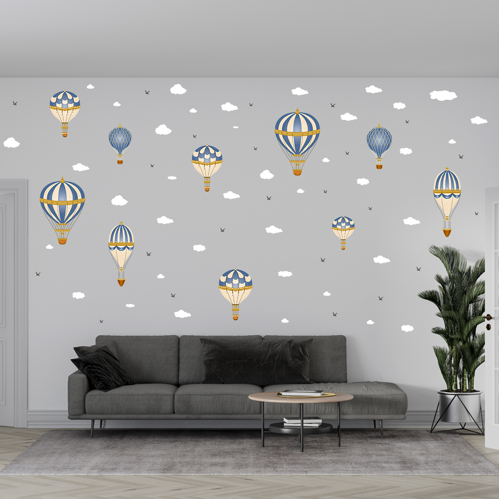 Cartoon Hot Air Balloon Clouds - огляд і ціна Baby Nursery Hot Air Balloon
