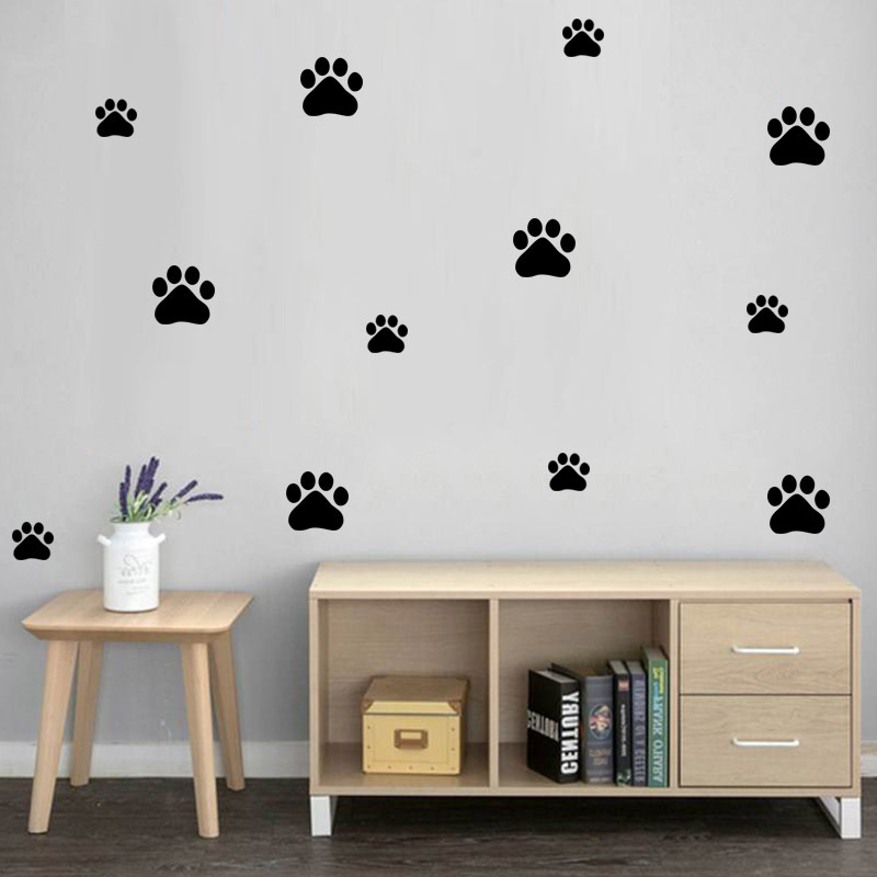 Cartoon Dog Cat Walking Paw Pr - огляд і ціна Baby Nursery Wall Mural