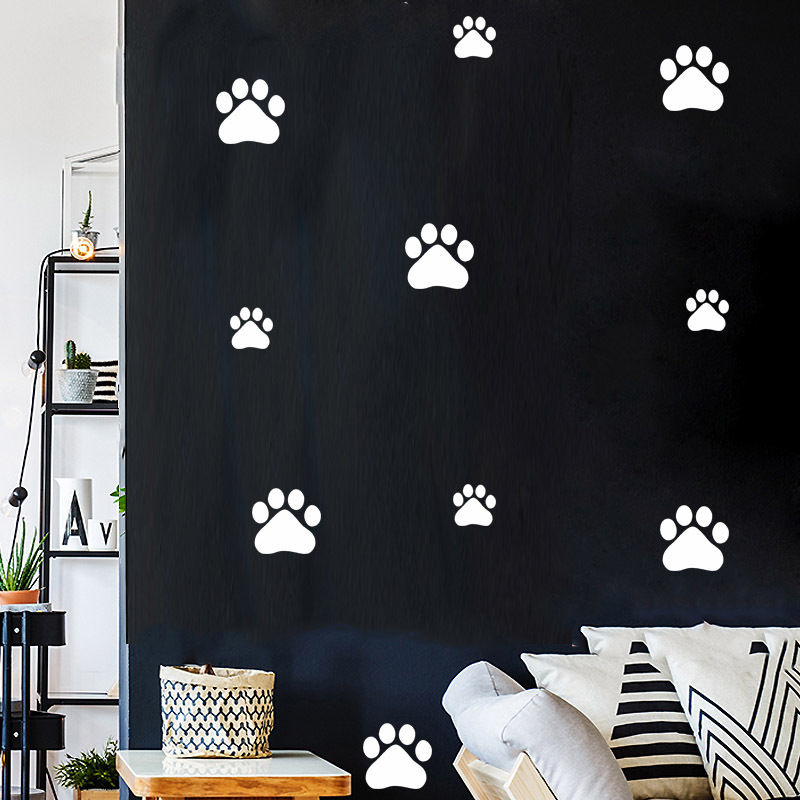 Cartoon Dog Cat Walking Paw Pr - огляд і ціна Baby Nursery Wall Mural
