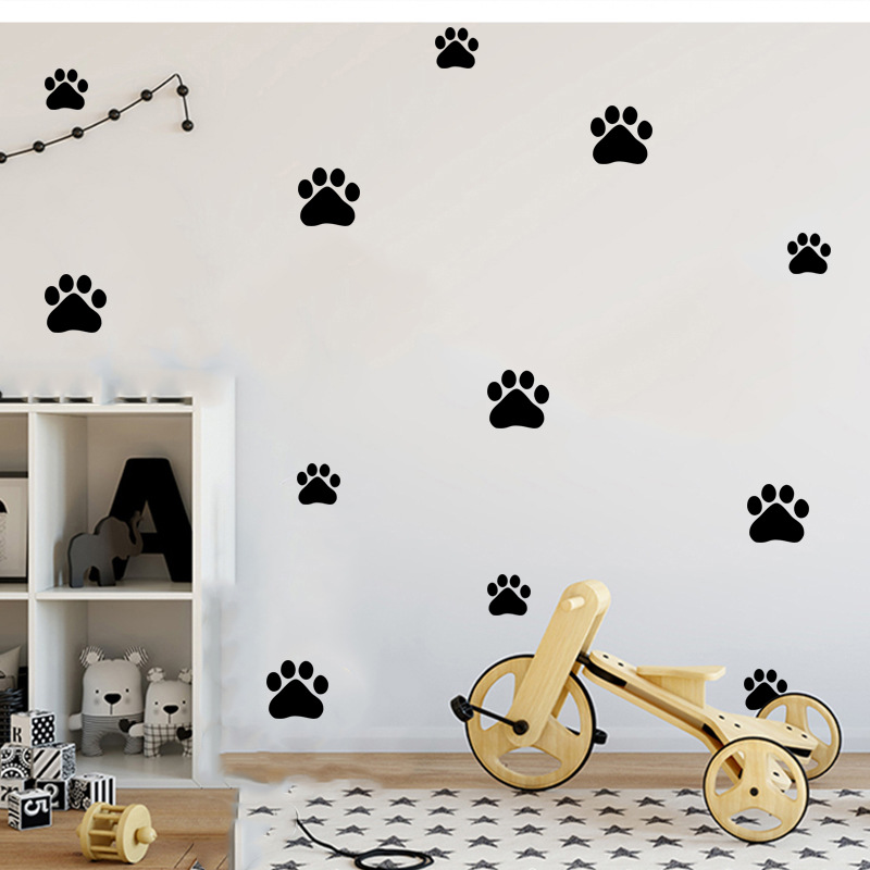 Cartoon Dog Cat Walking Paw Pr - огляд і ціна Baby Nursery Wall Mural