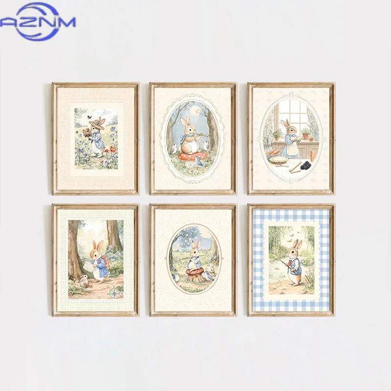 AZNM Vintage Boho Blue Plaid R - огляд і ціна Baby Nursery Vintage Decor