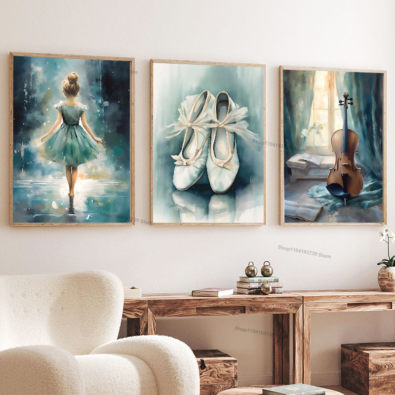 Watercolor Ballet Girl Shoes C - огляд і ціна Baby Nursery Home