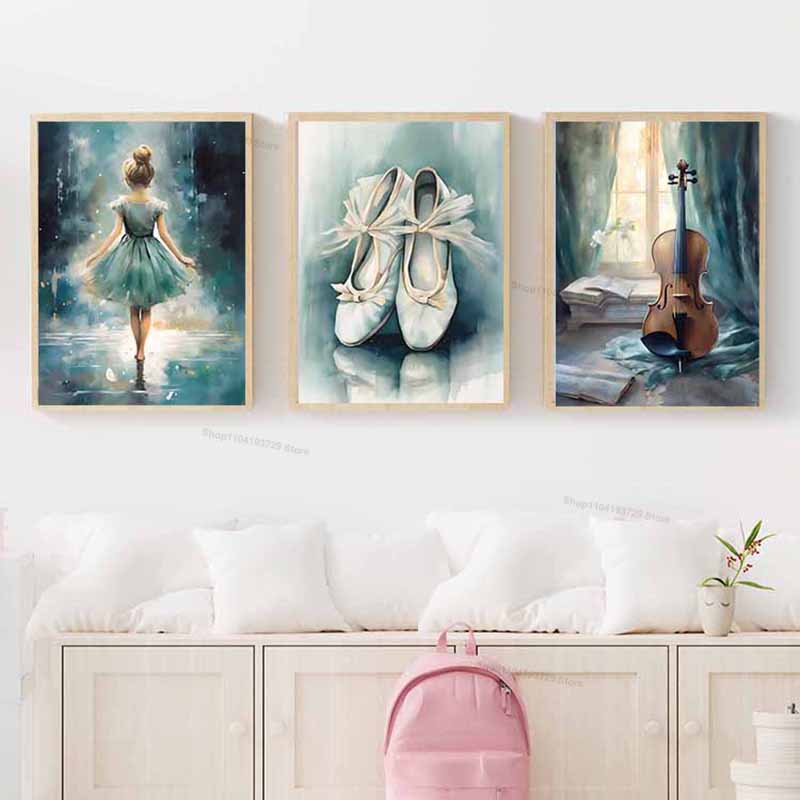 Watercolor Ballet Girl Shoes C - огляд і ціна Baby Nursery Home