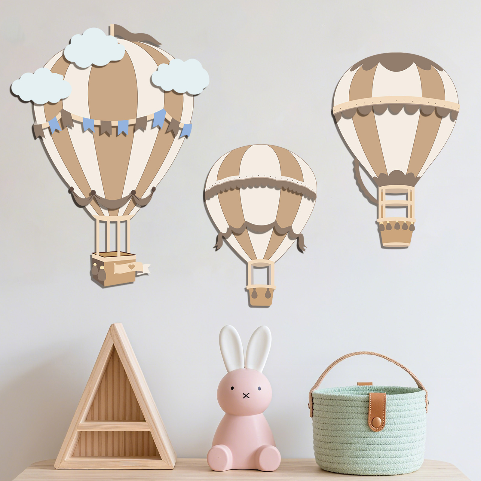 Neutral Hot Air Balloon Wooden - огляд і ціна Baby Nursery Hot Air Balloon