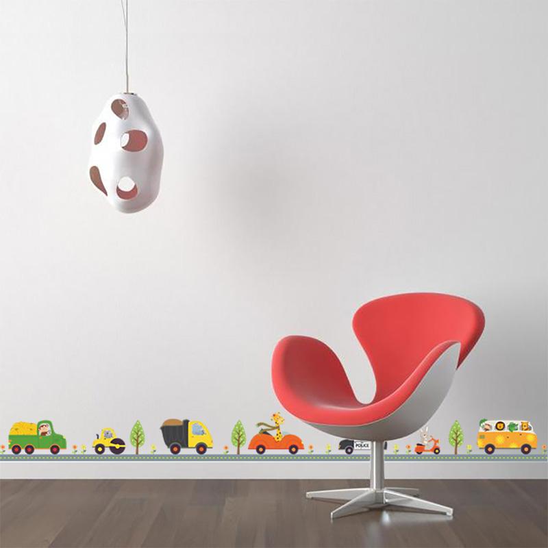 Cartoon Animals Car Wall Stick - огляд і ціна Baby Nursery Wall Mural
