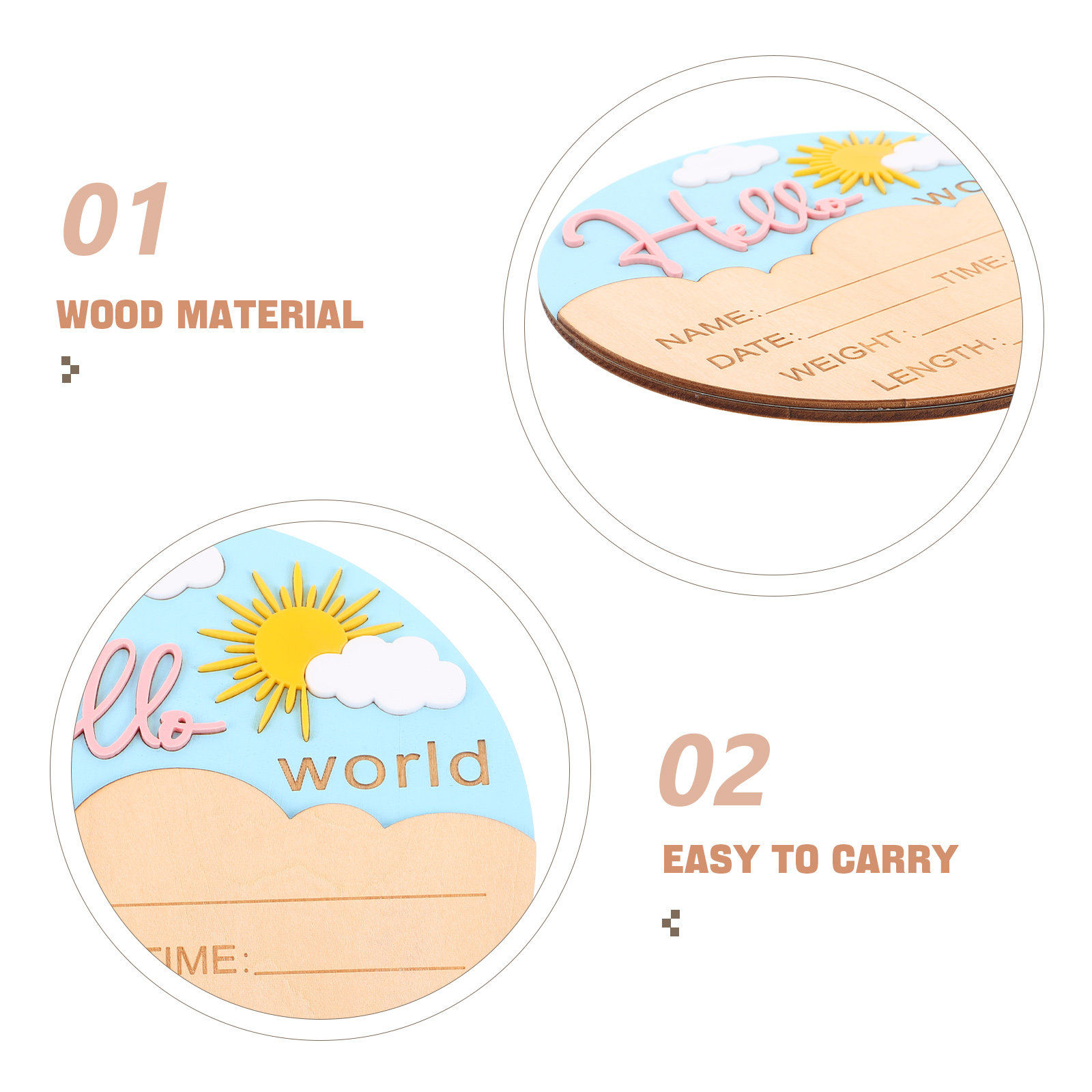 Newborn Announcement Plaque Wo - огляд і ціна Baby Nursery Keepsake