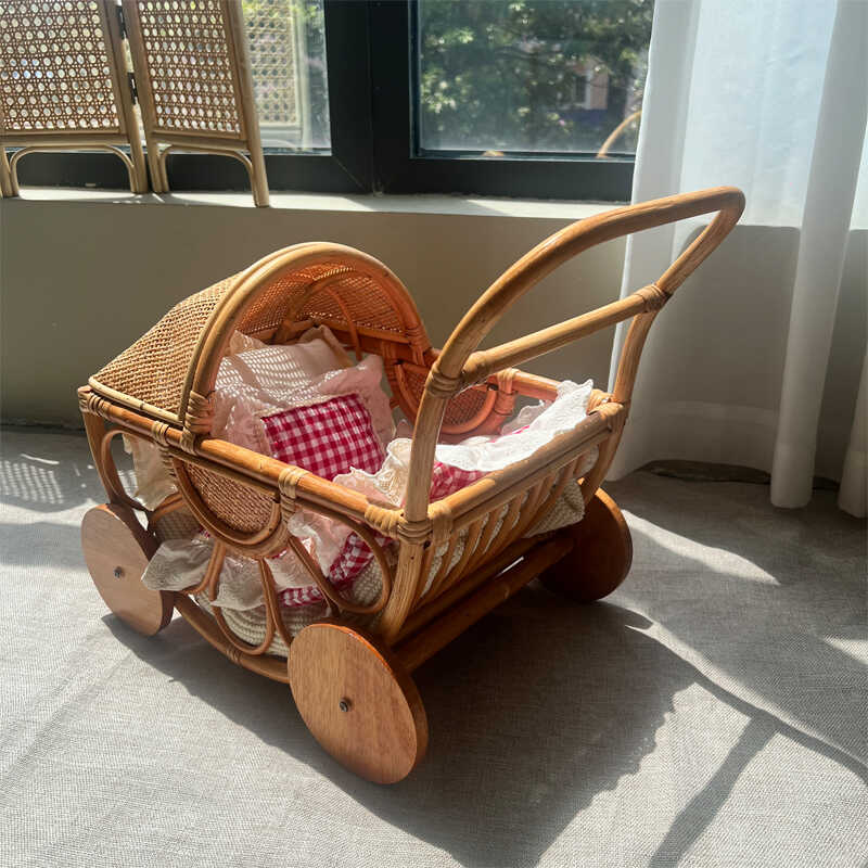 Woven Rattan Baby Stroller Vin - огляд і ціна Baby Nursery Vintage Decor