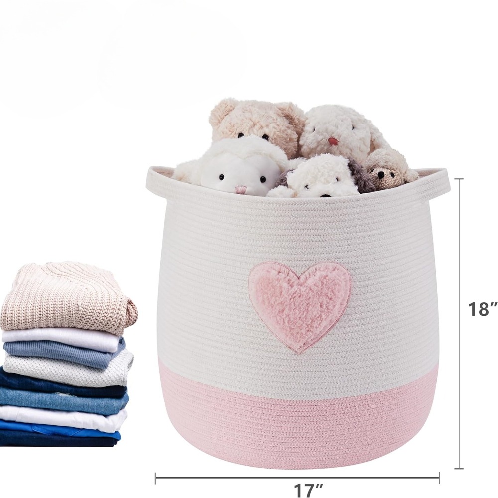 Pink Laundry Basket Hamper for - огляд і ціна Baby Nursery Laundry Basket