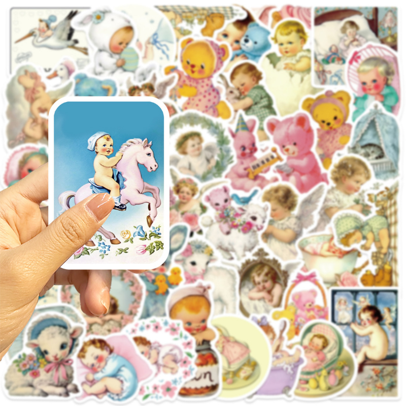 50pcs Vintage Baby Stickers Cu - огляд і ціна Baby Nursery Vintage Decor
