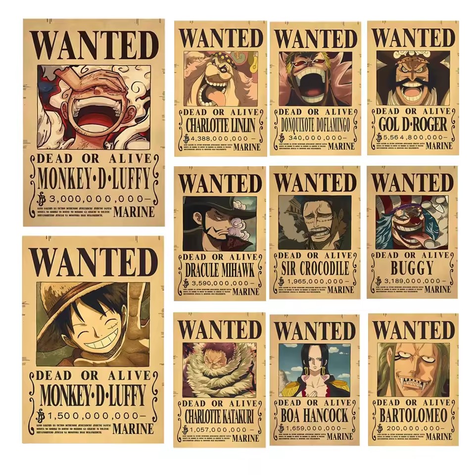 Anime One Piece Bounty Wanted  - огляд і ціна Baby Nursery Wall Mural