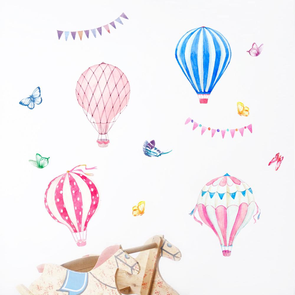 Cartoon Hot Air Balloon Wall S - огляд і ціна Baby Nursery Hot Air Balloon