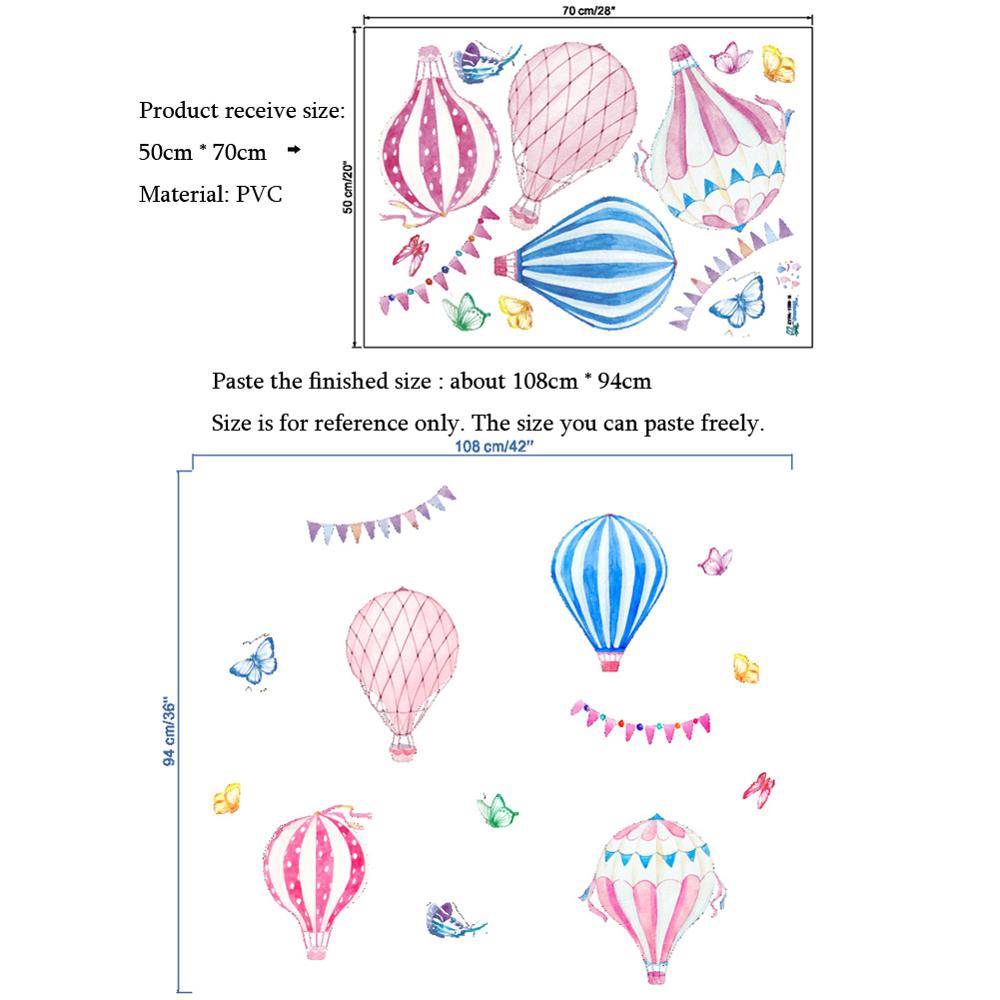 Cartoon Hot Air Balloon Wall S - огляд і ціна Baby Nursery Hot Air Balloon
