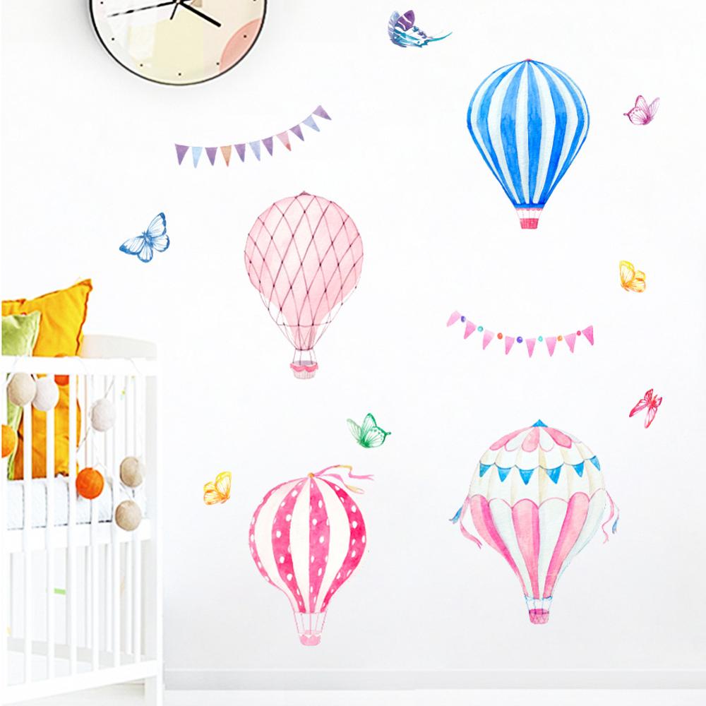 Cartoon Hot Air Balloon Wall S - огляд і ціна Baby Nursery Hot Air Balloon
