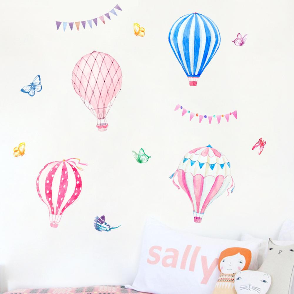 Cartoon Hot Air Balloon Wall S - огляд і ціна Baby Nursery Hot Air Balloon
