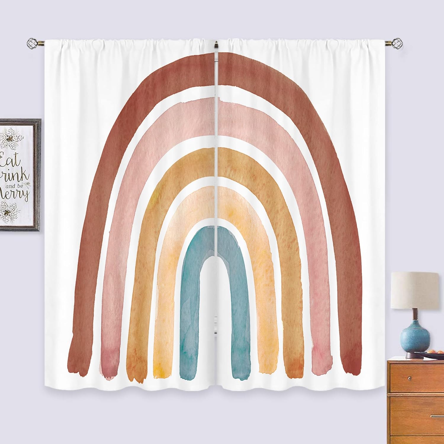Kids Boho Rainbow Curtains for - огляд і ціна Baby Nursery Vintage Decor