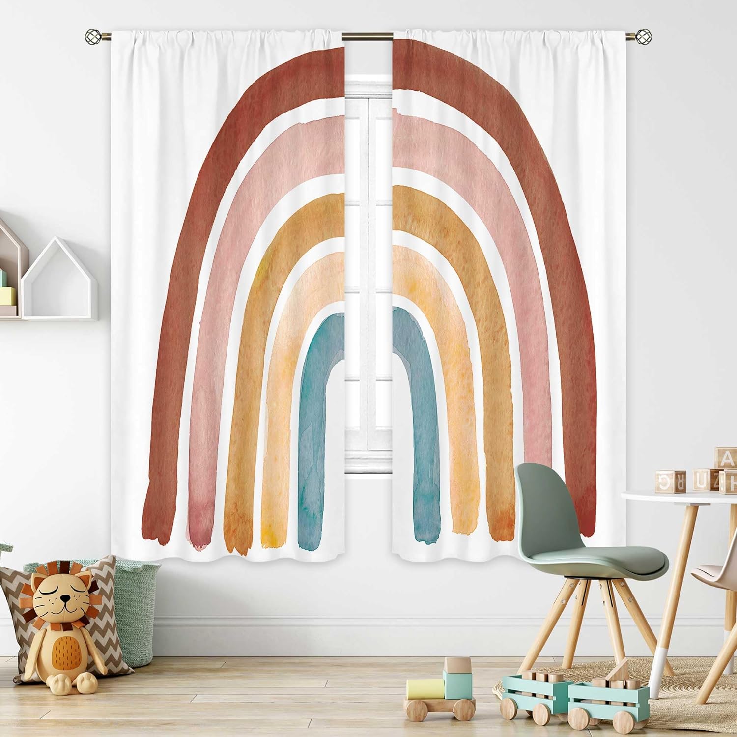 Kids Boho Rainbow Curtains for - огляд і ціна Baby Nursery Vintage Decor