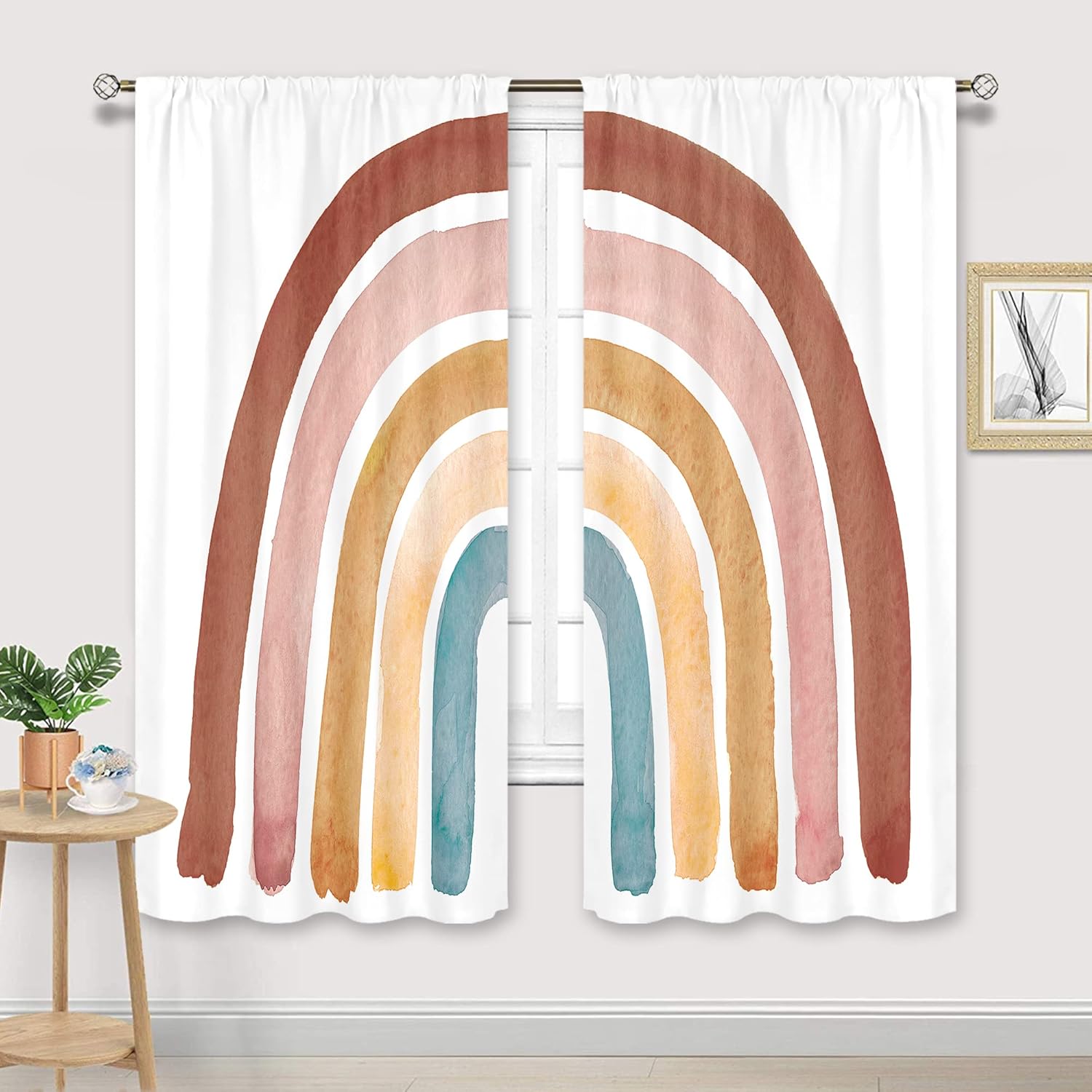 Kids Boho Rainbow Curtains for - огляд і ціна Baby Nursery Vintage Decor