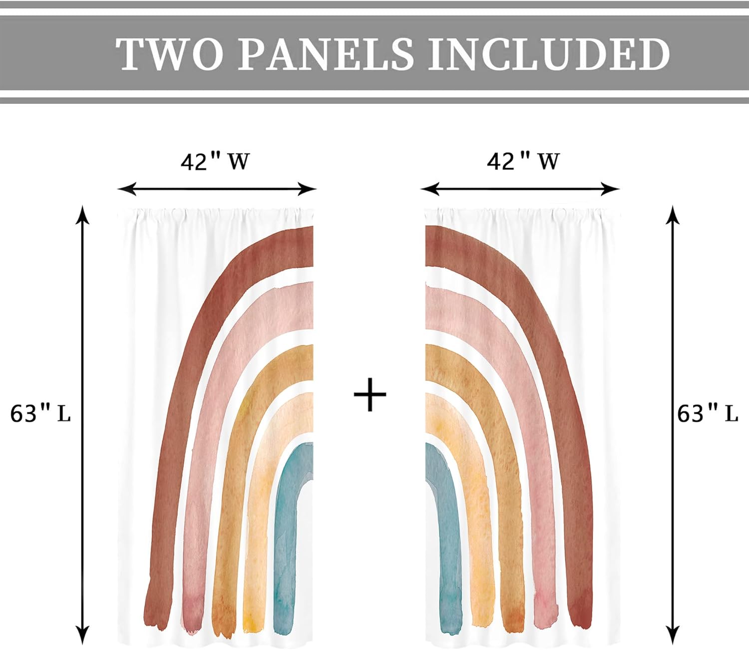 Kids Boho Rainbow Curtains for - огляд і ціна Baby Nursery Vintage Decor