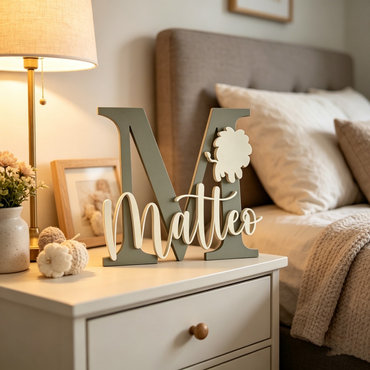 1Pc Custom Lion Name & Initial - огляд і ціна Baby Nursery Home