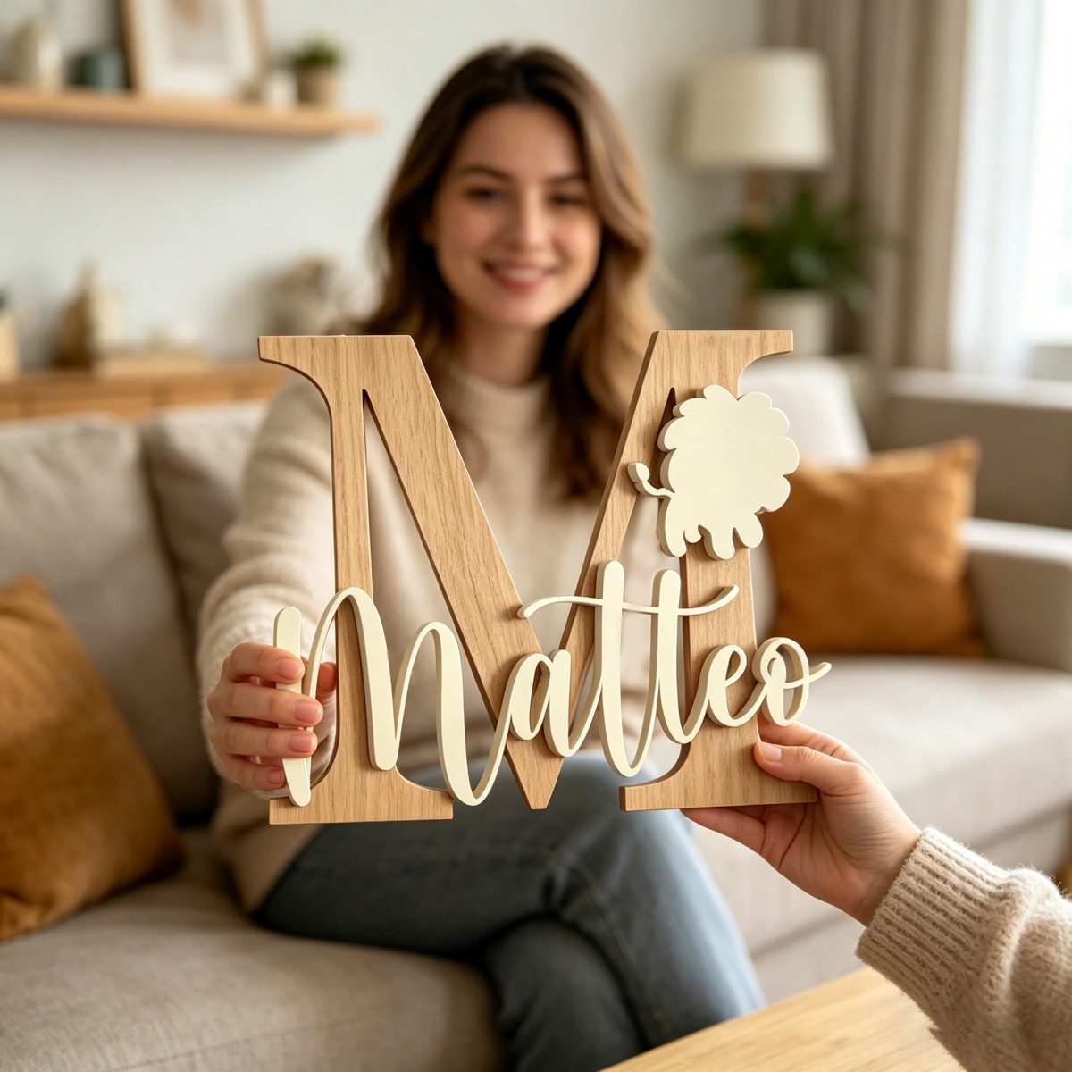1Pc Custom Lion Name & Initial - огляд і ціна Baby Nursery Home