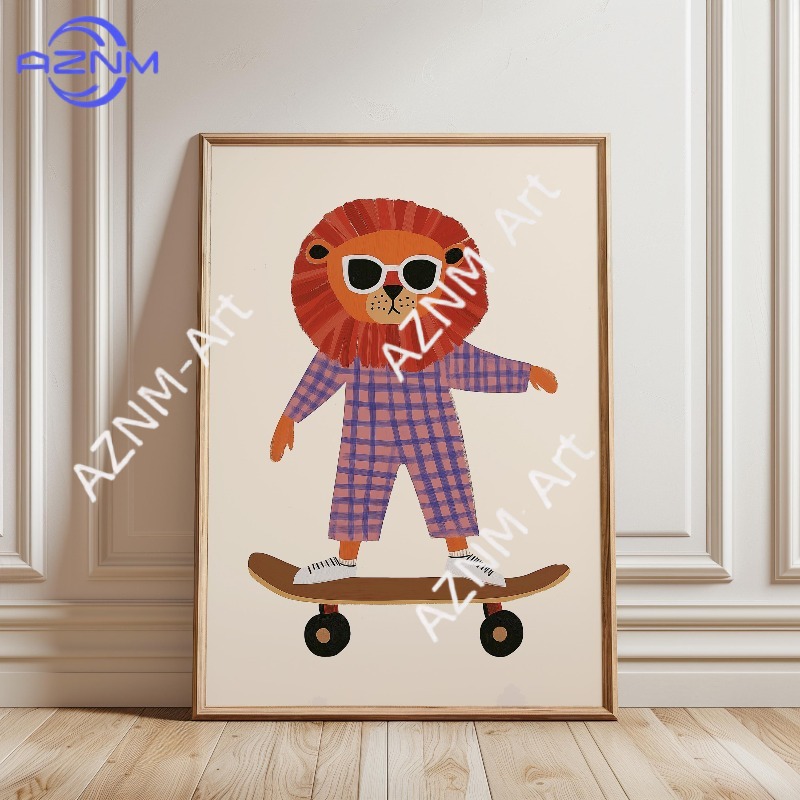 1PC Funny Animal Skateboarding - огляд і ціна Baby Nursery Home