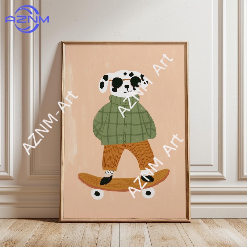 1PC Funny Animal Skateboarding - огляд і ціна Baby Nursery Home