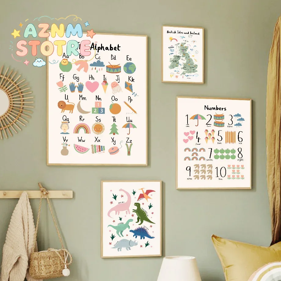 Animal World Map Dinosaur Alph - огляд і ціна Baby Nursery Home