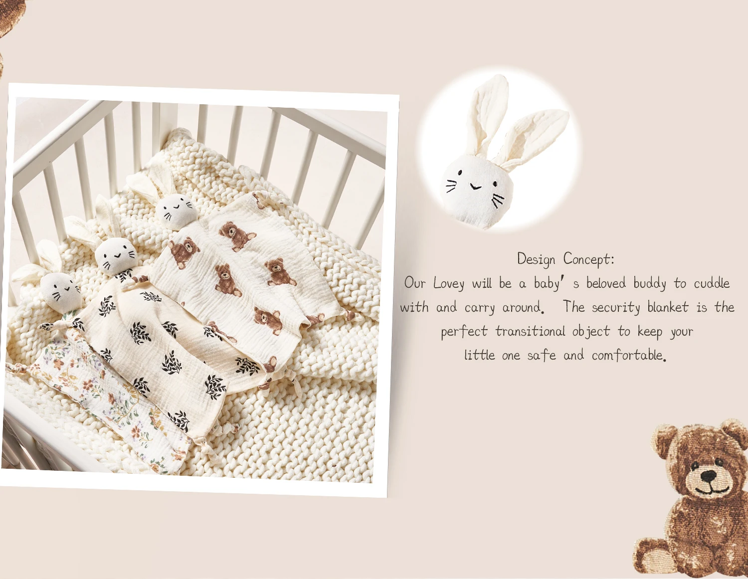Baby Soothing Towel: Soft Rabb - огляд і ціна Baby Nursery Hospital