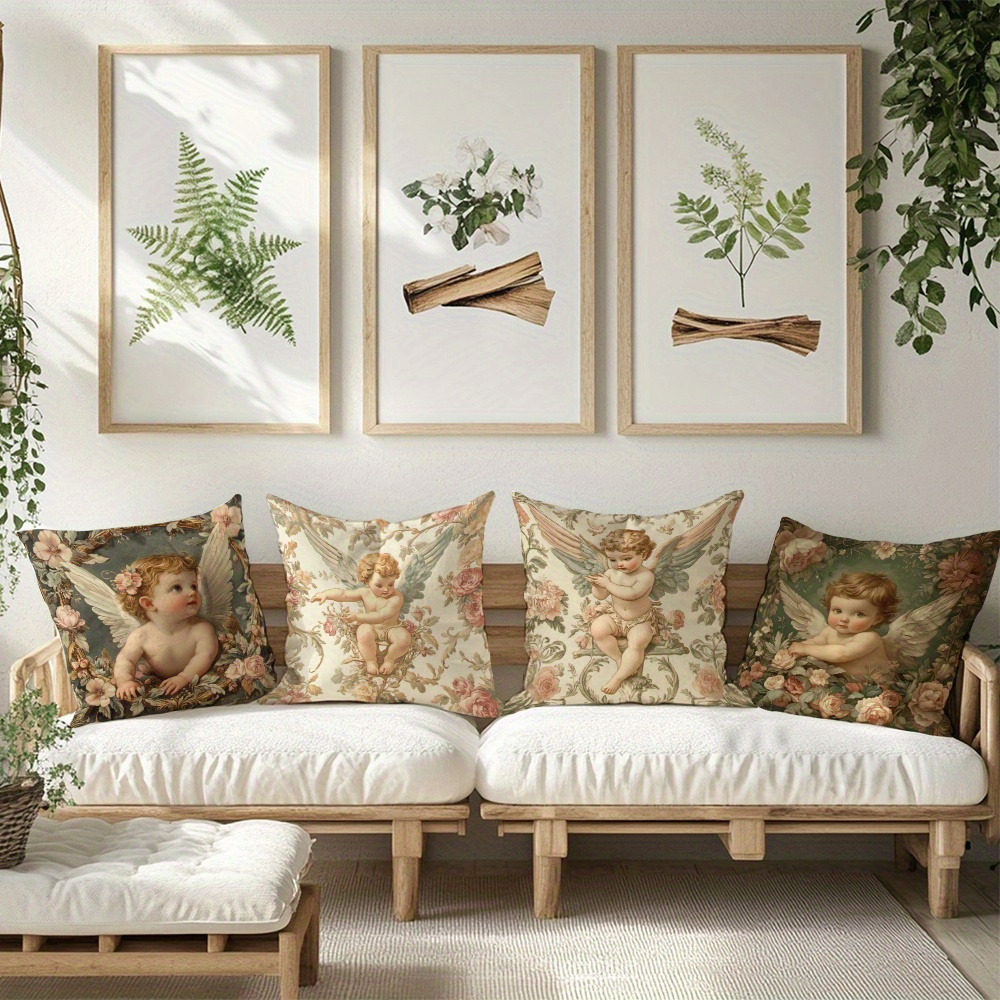Printed Angel Floral Pillow Co - огляд і ціна Baby Nursery Vintage Decor