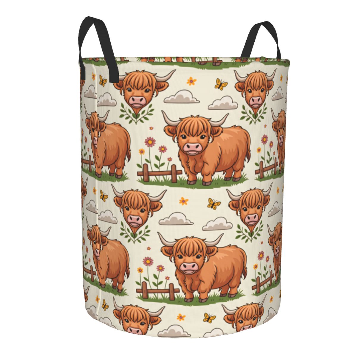 Cartoon Highland Cows Laundry  - огляд і ціна Baby Nursery Laundry Basket