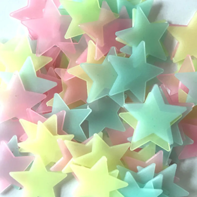 100pcs Fluorescent Glow in the - огляд і ціна Baby Nursery Wall Mural