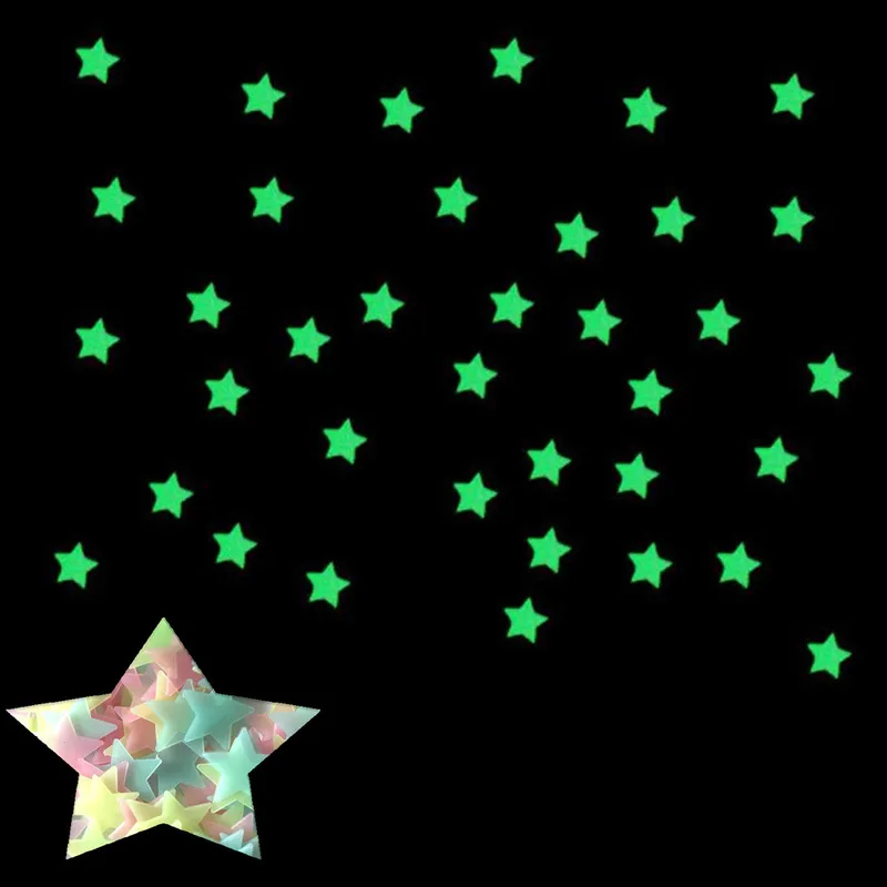 100pcs Fluorescent Glow in the - огляд і ціна Baby Nursery Wall Mural