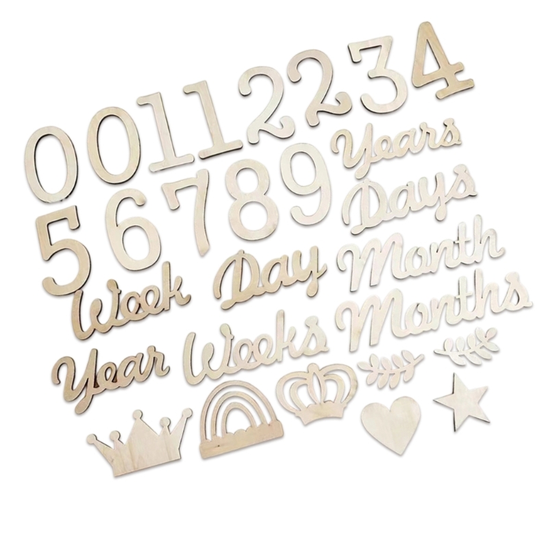 Wooden Milestones Number and W - огляд і ціна Baby Nursery Keepsake