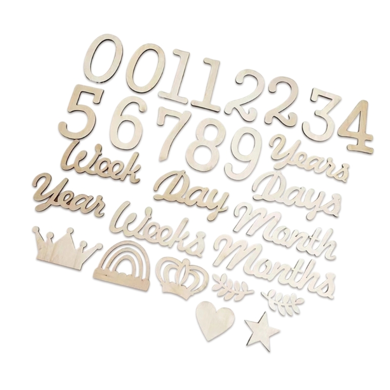 Wooden Milestones Number and W - огляд і ціна Baby Nursery Keepsake