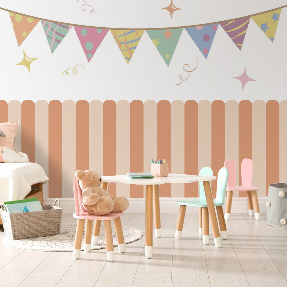 Multicolor Vertical Striped Ar - огляд і ціна Baby Nursery Wall Mural